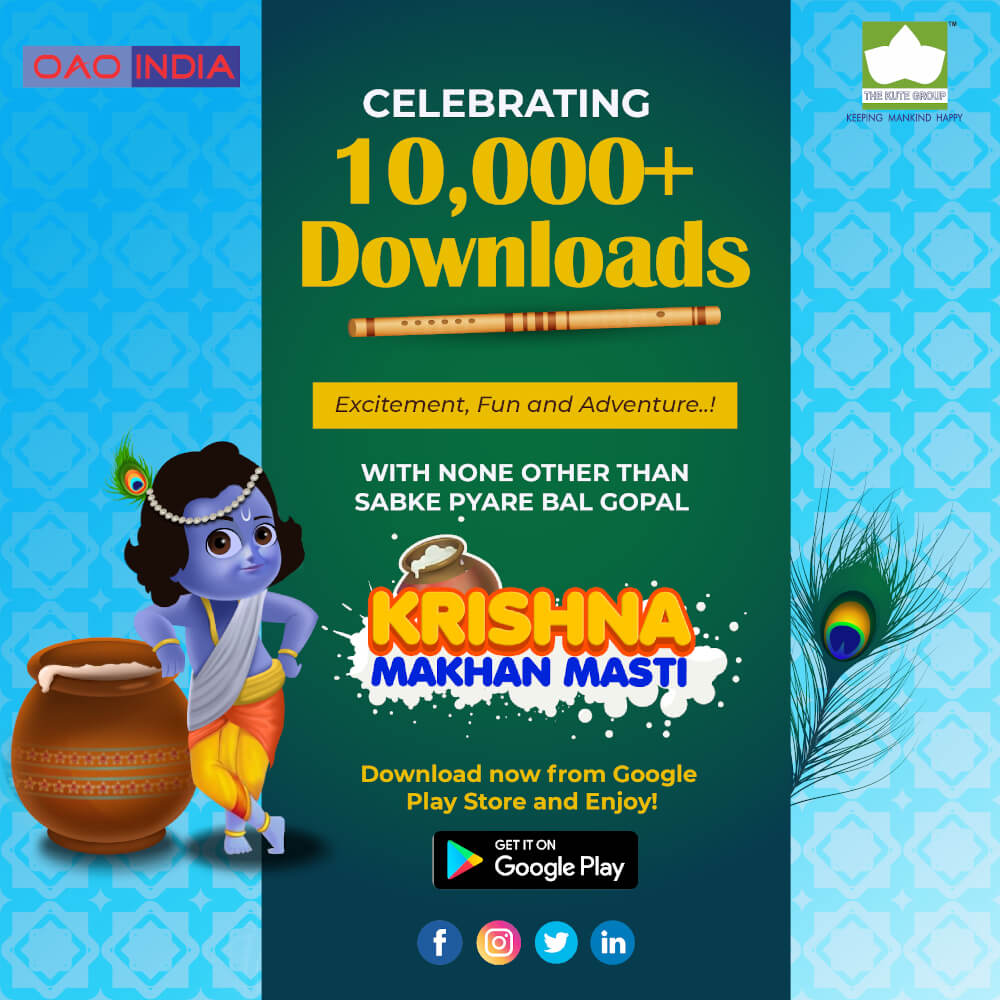 krishna makhan masti celebrating 10000+ downloads